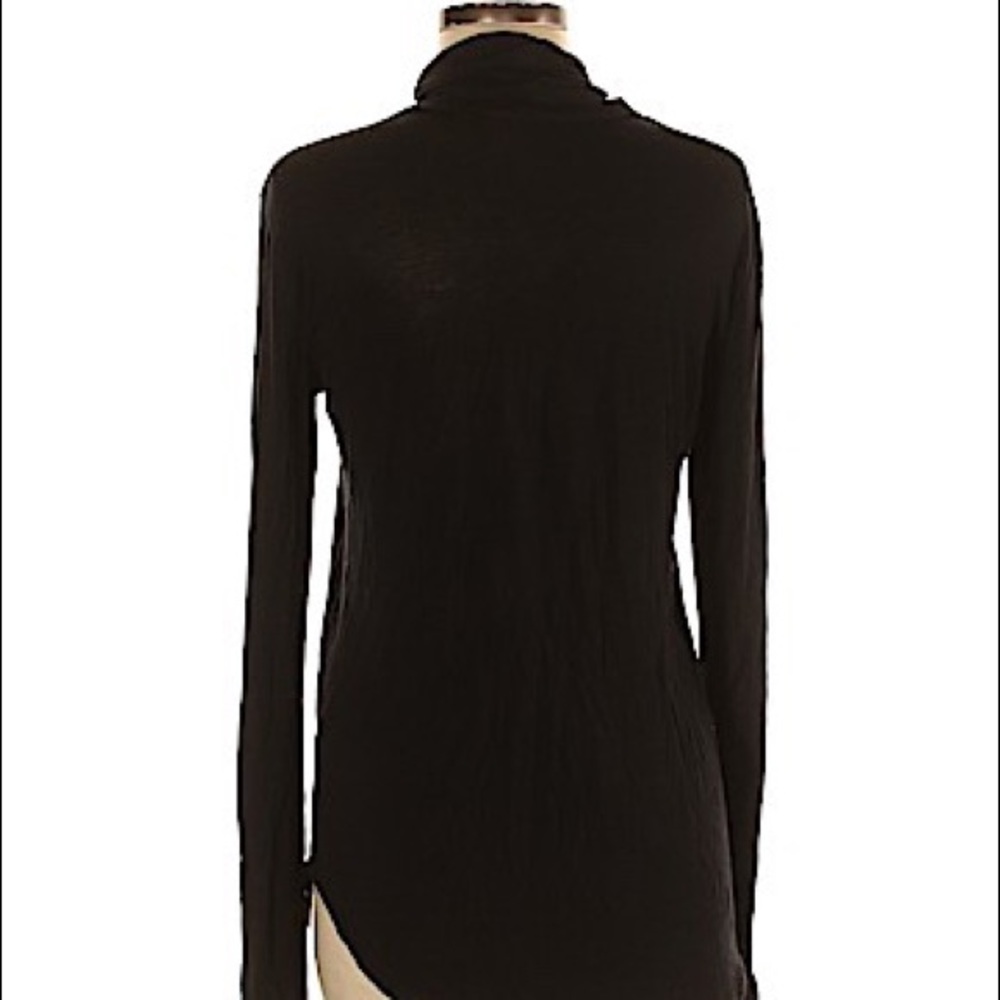 Turtle Neck Black Ribbed Sweater - Picture 2 of 3